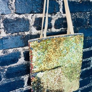 Sequin Gold Tote Bag